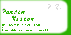 martin nistor business card